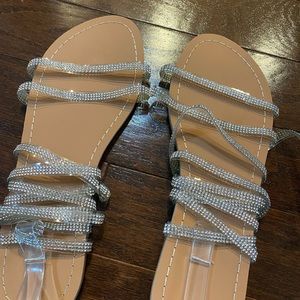 Elegant rhinestone sandals
